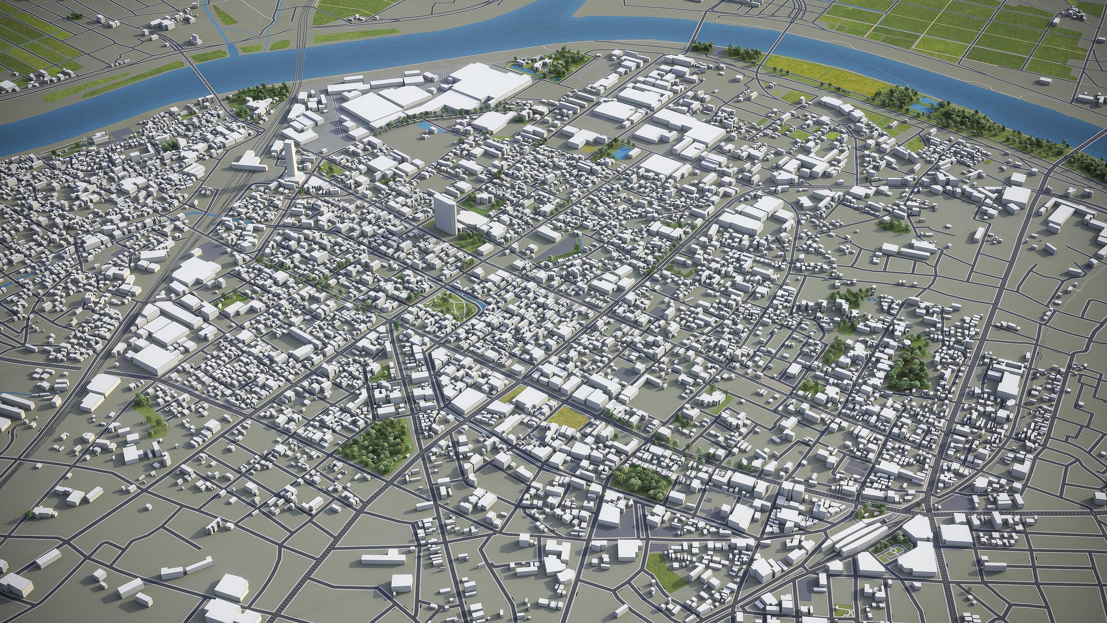 Kurume Low-poly 3D model_5