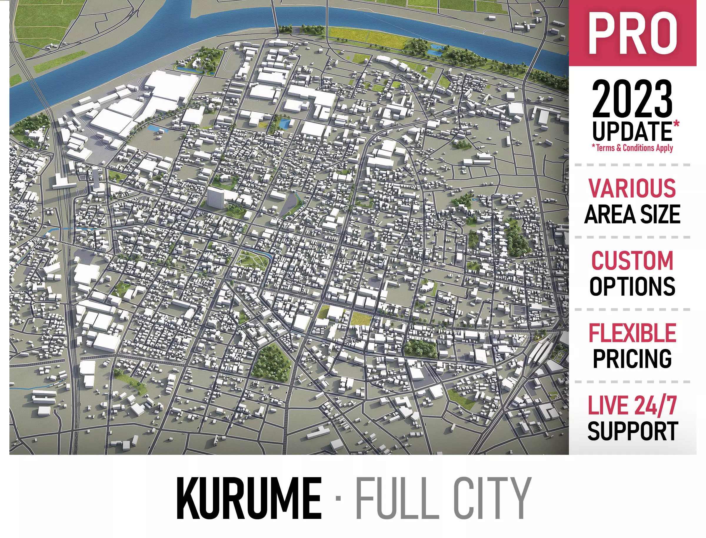 Kurume Low-poly 3D model_0