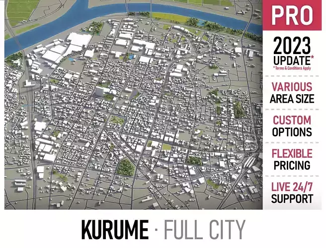 Kurume Low-poly 3D model