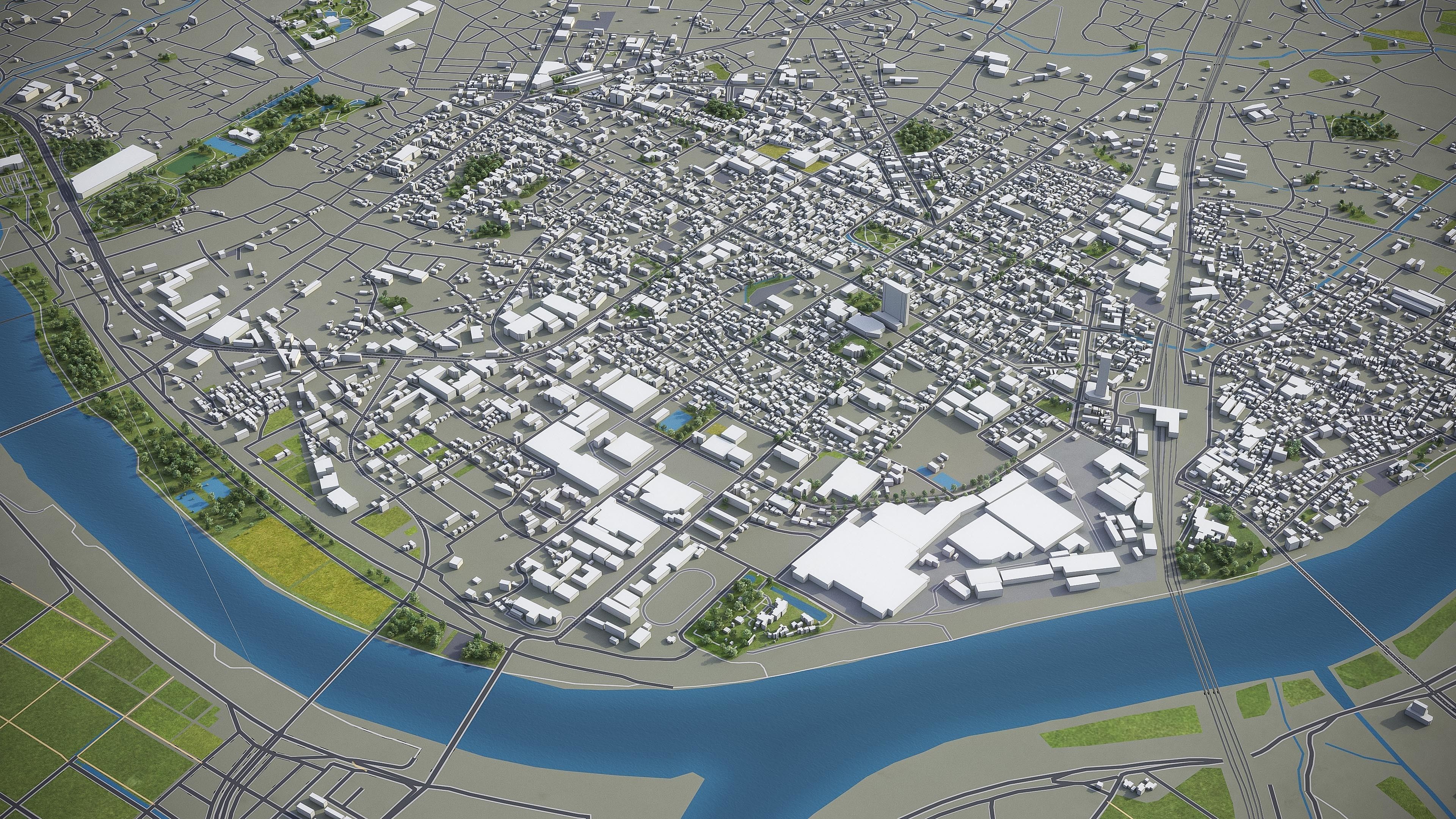 Kurume Low-poly 3D model_8