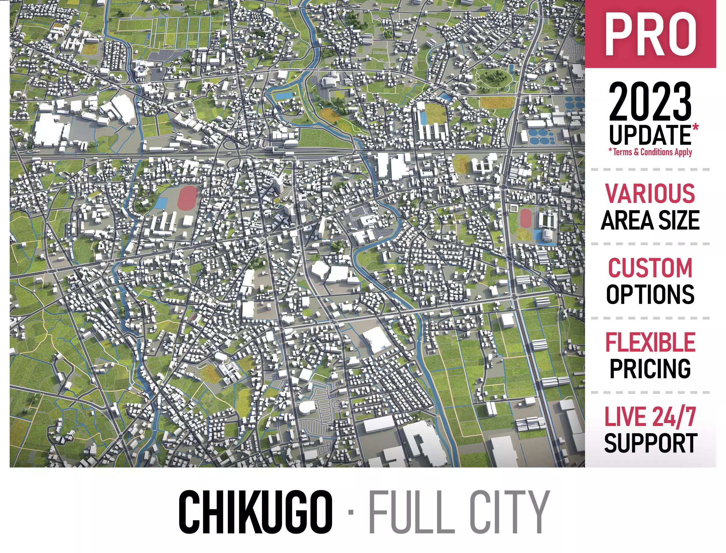 Chikugo Low-poly 3D model