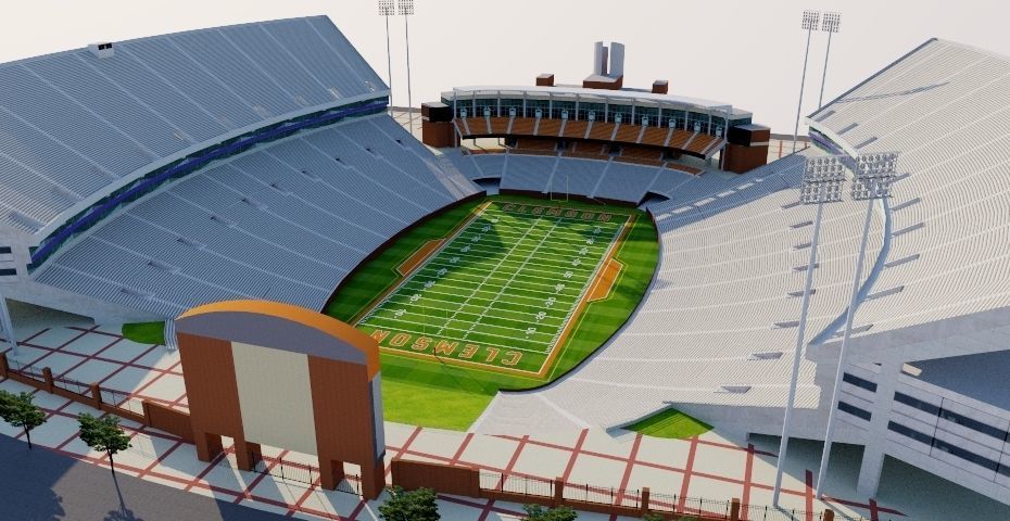 Clemson Memorial Stadium - USA 3D model_1