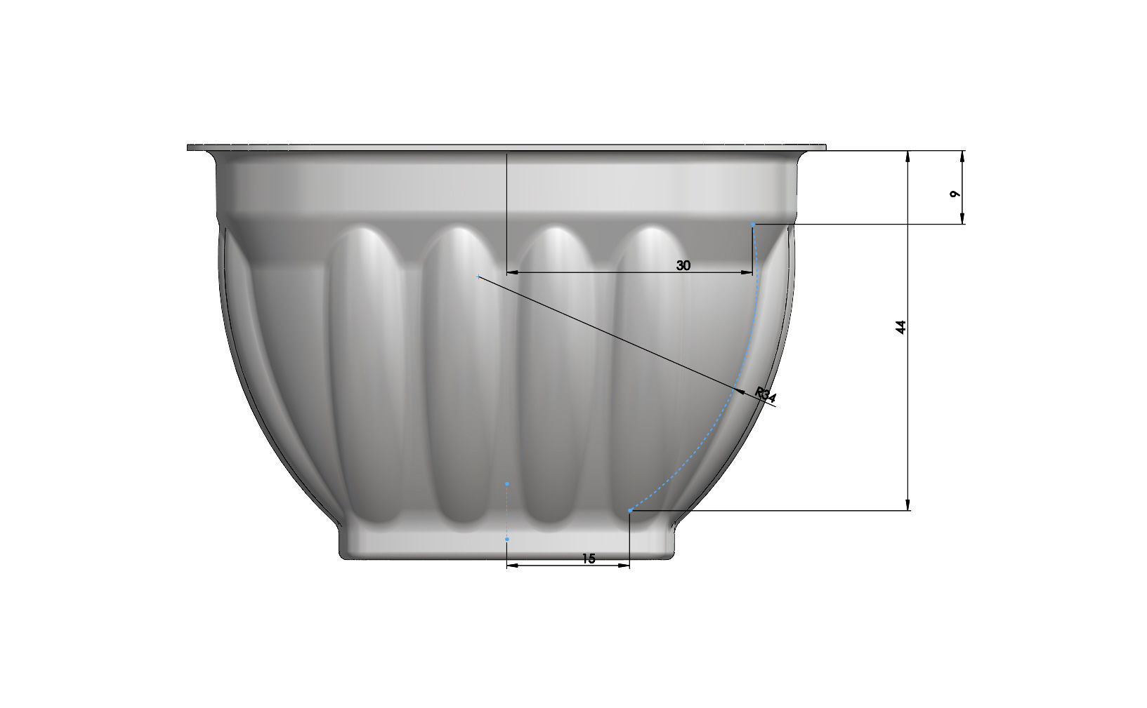Yogurt and custard cup 3D print model_10