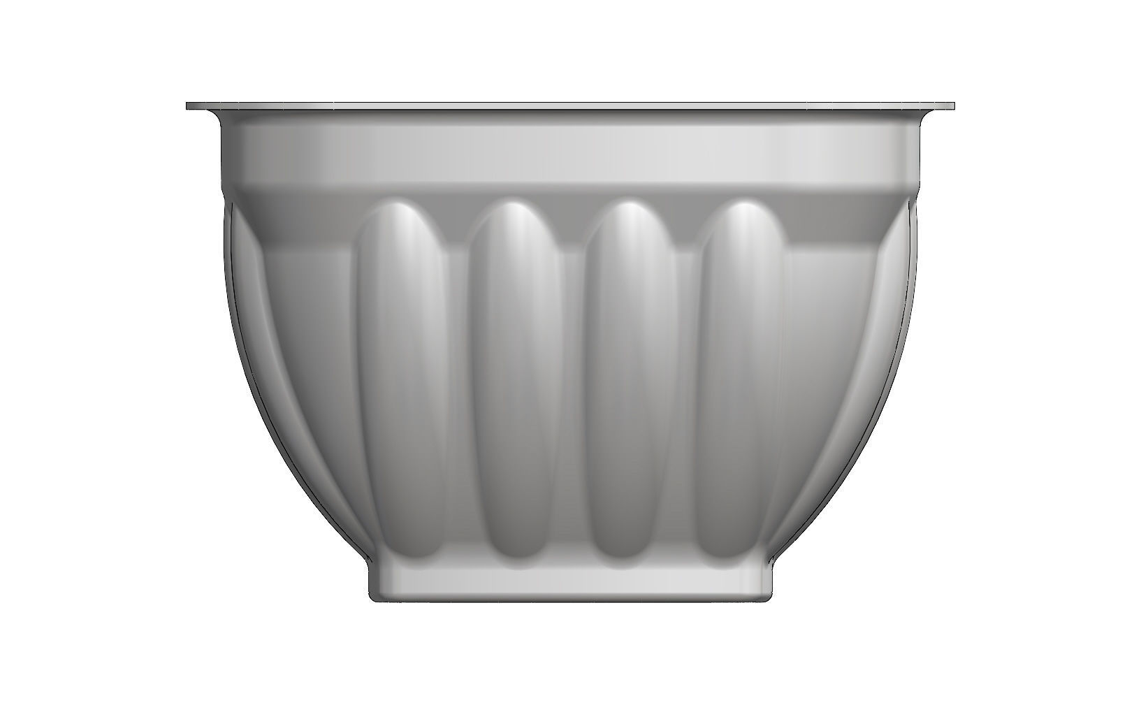Yogurt and custard cup 3D print model_4