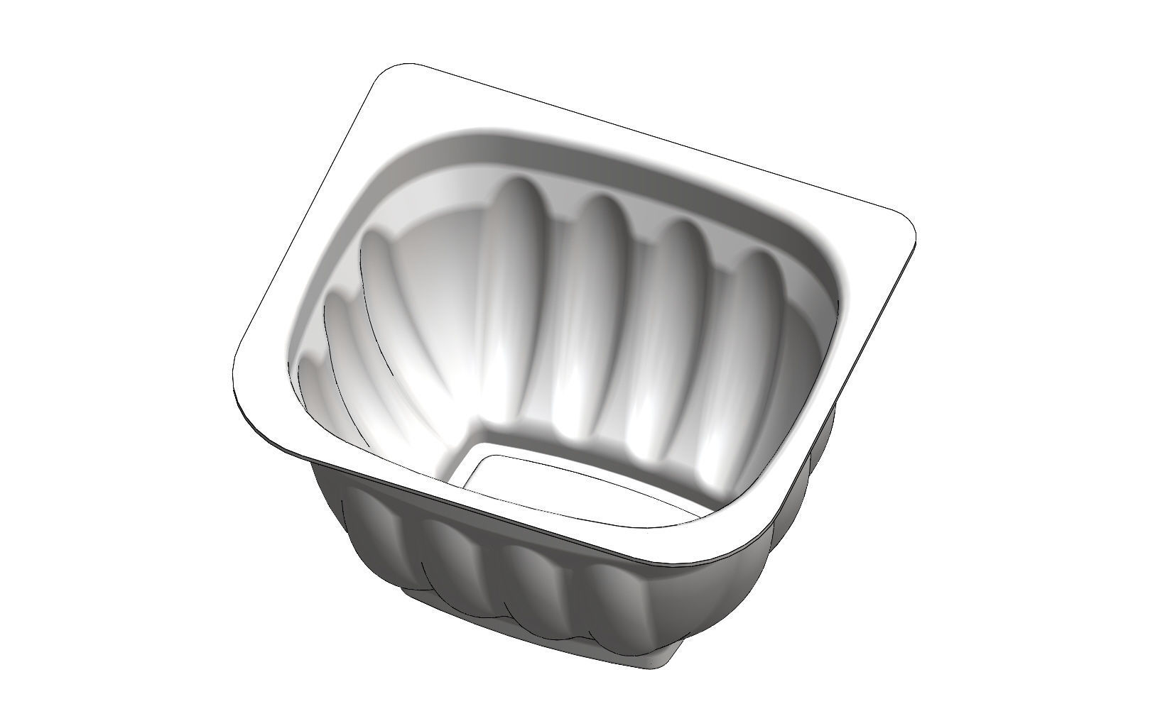 Yogurt and custard cup 3D print model_2