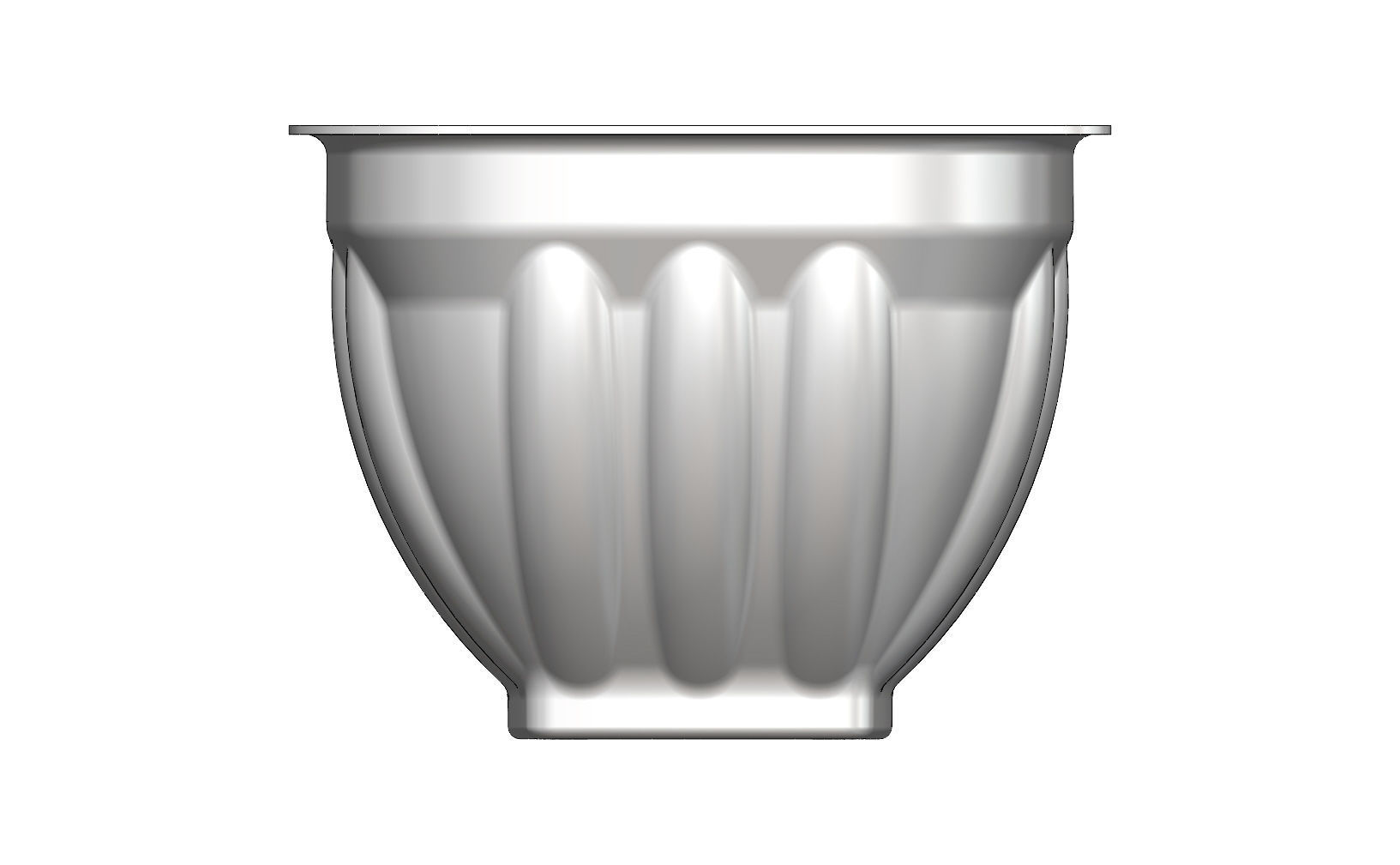 Yogurt and custard cup 3D print model_5
