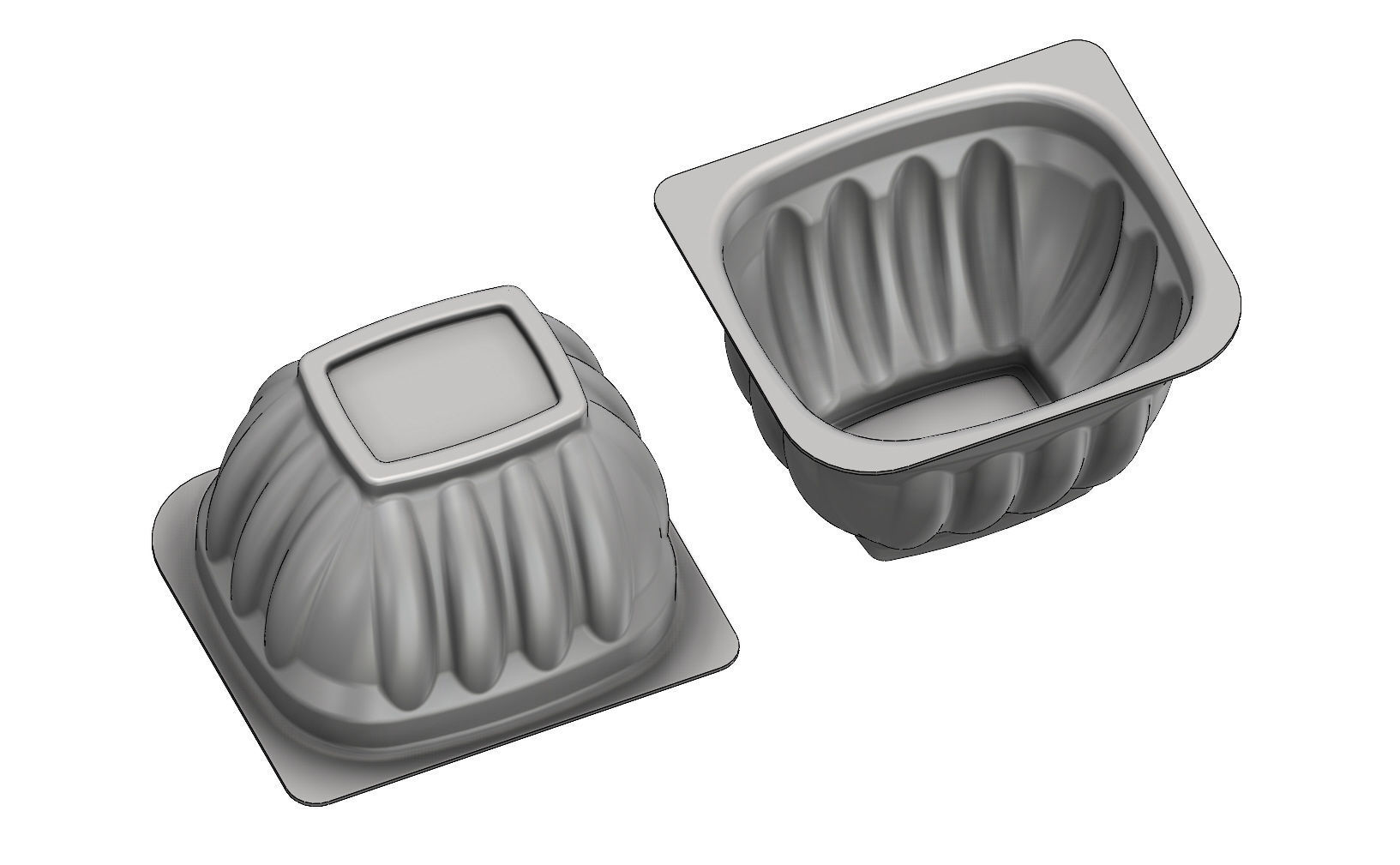 Yogurt and custard cup 3D print model_7