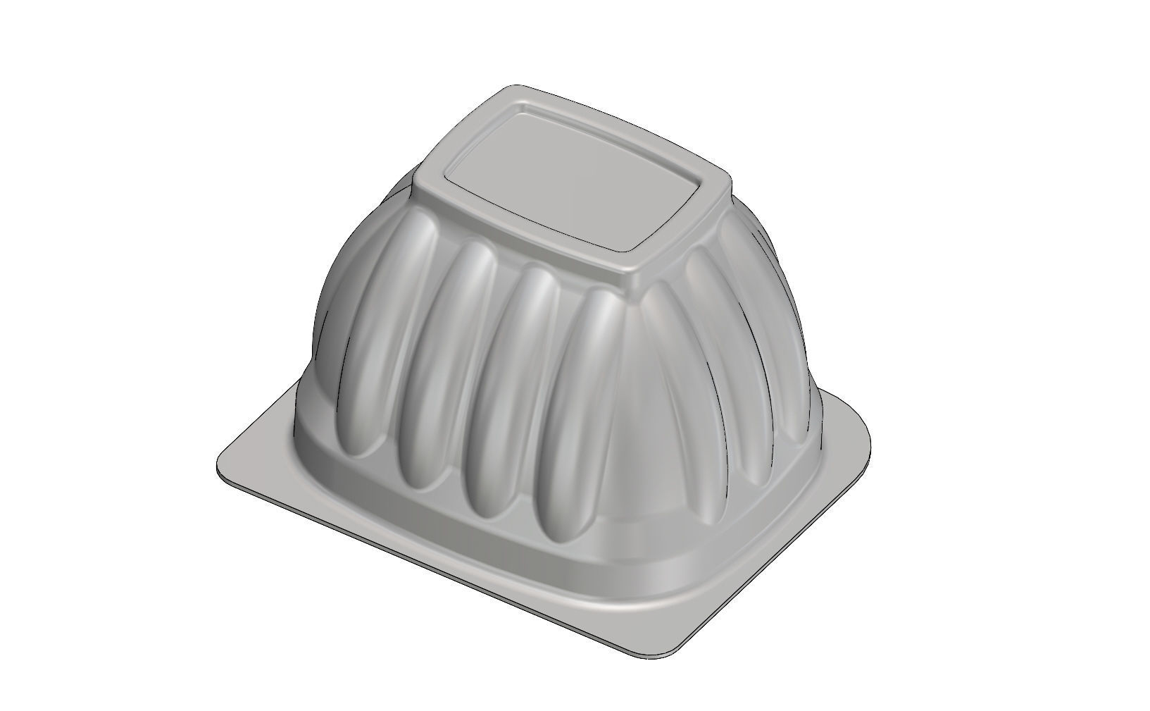 Yogurt and custard cup 3D print model_3