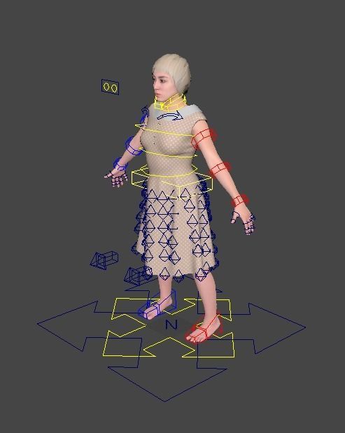 Female Scan - Cathy Low-poly 3D model_5
