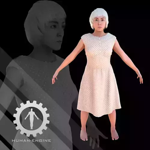 Female Scan - Cathy Low-poly 3D model