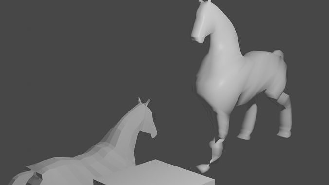 3d modles low poly horse Low-poly 3D model