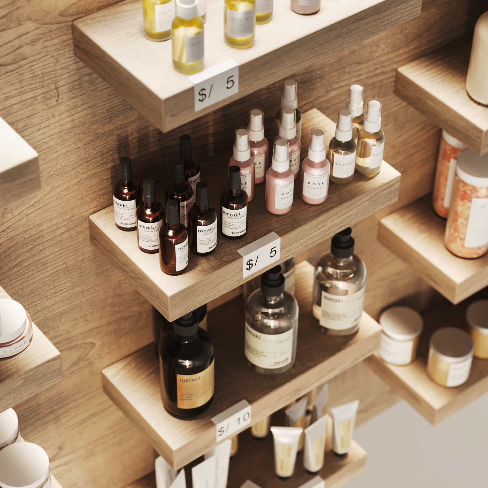 Cosmetics set Low-poly 3D model_2