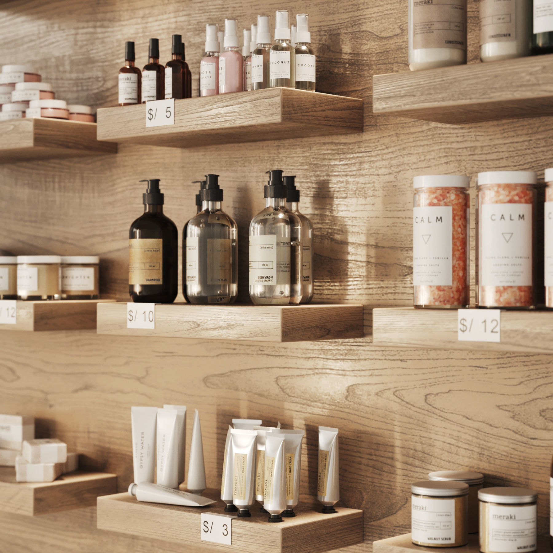 Cosmetics set Low-poly 3D model_1