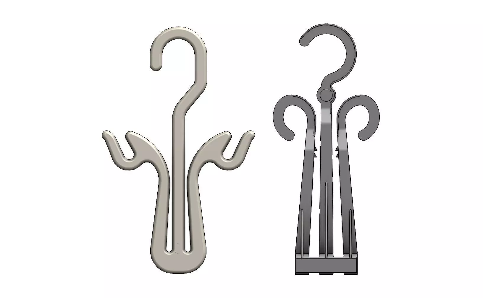 Plastic hook hangers for packaging 3D print model
