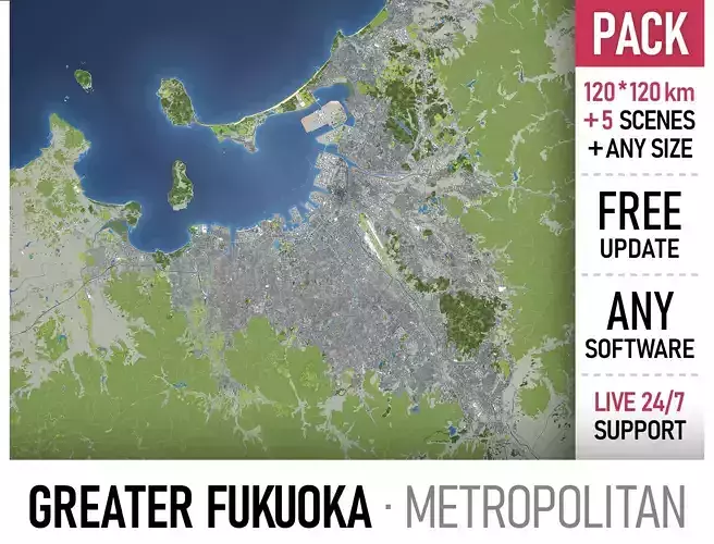 Fukuoka - Kitakyushu 3D Model Collection