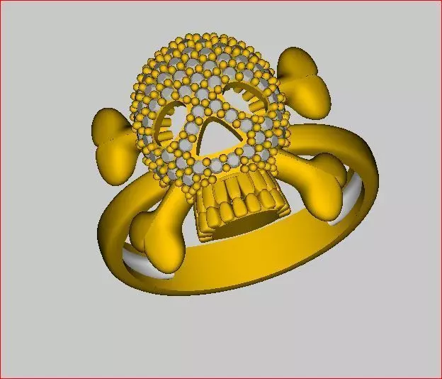Skull - Ring 3D print model_0