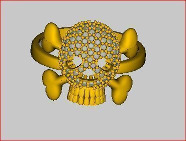 Skull - Ring 3D print model_2