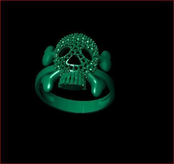 Skull - Ring 3D print model_5