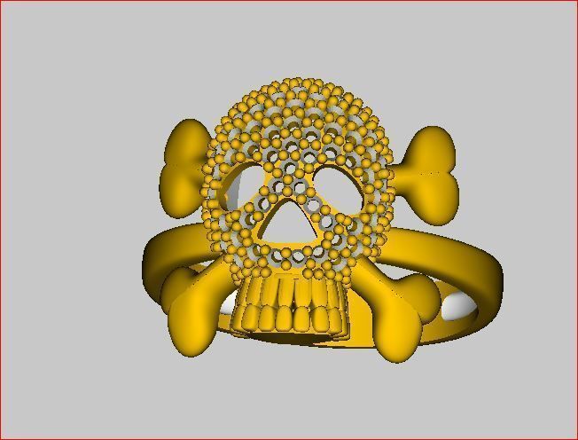 Skull - Ring 3D print model_4