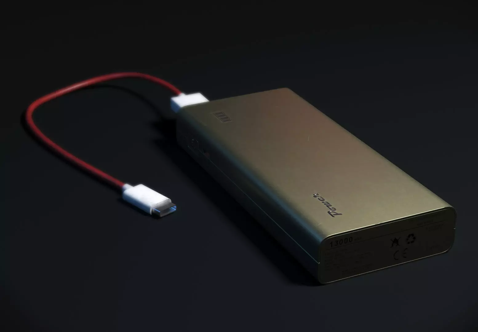Generic Power Bank Low-poly 3D model