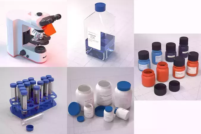 Laboratory Assets  Microscope Tubes and Bottles