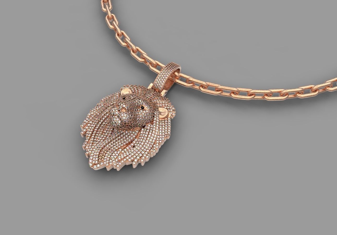 Lion  Lev  pendants  3D print model_3