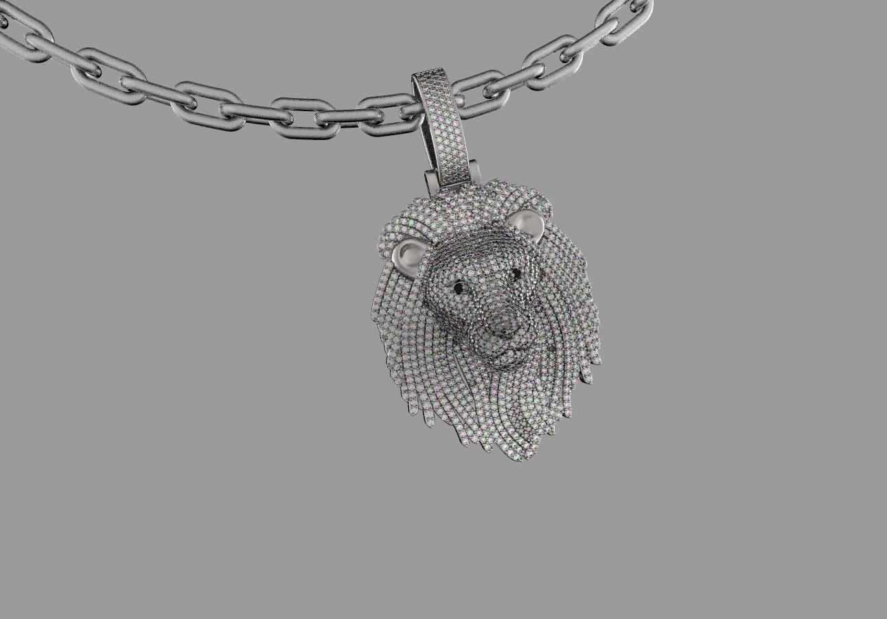 Lion  Lev  pendants  3D print model_15