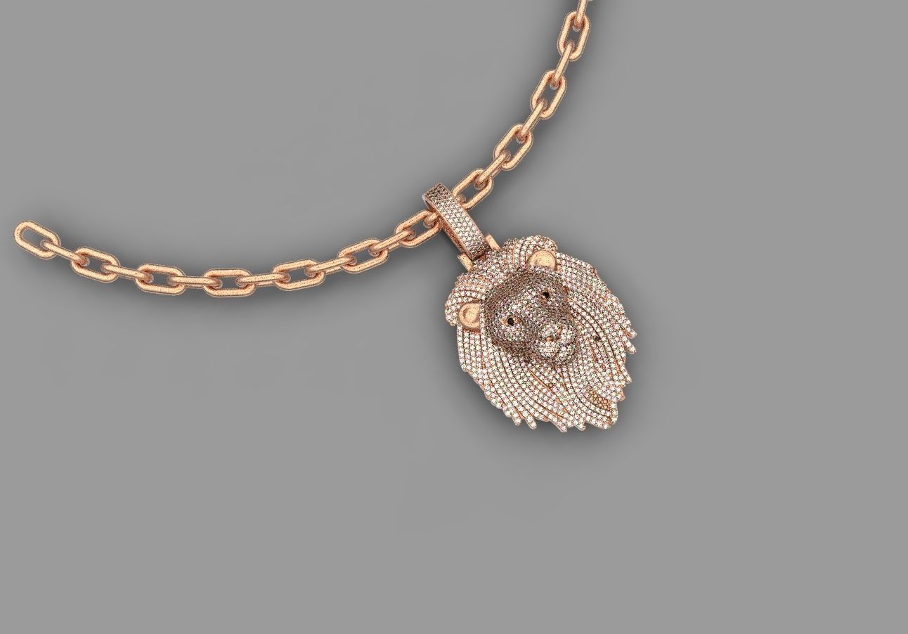 Lion  Lev  pendants  3D print model_9