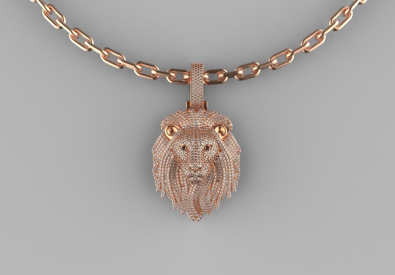 Lion  Lev  pendants  3D print model_1