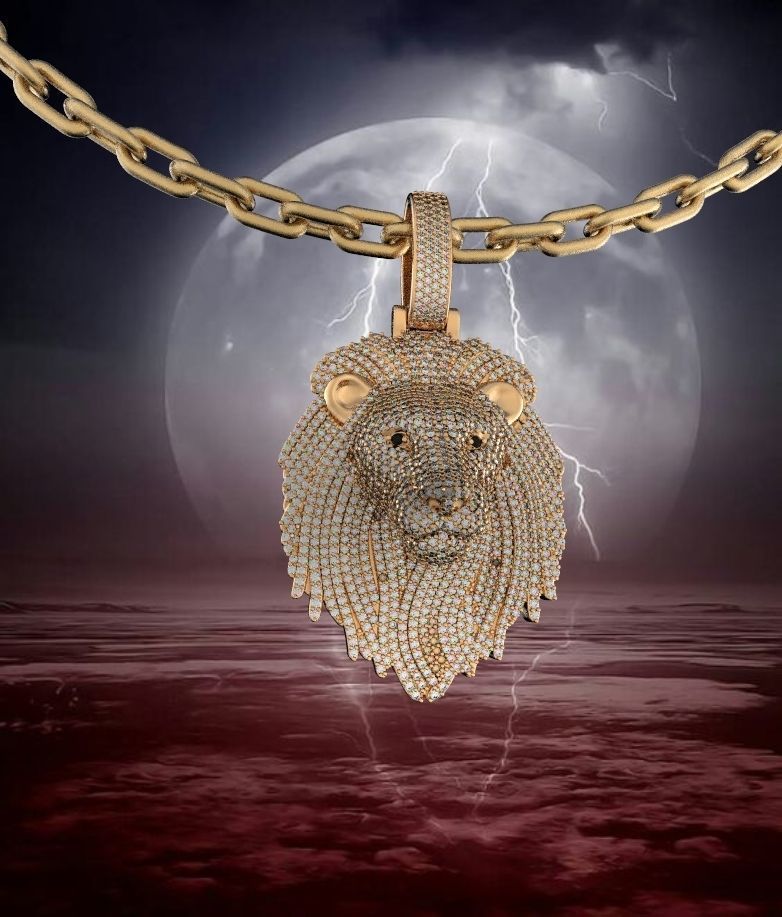 Lion  Lev  pendants  3D print model_17