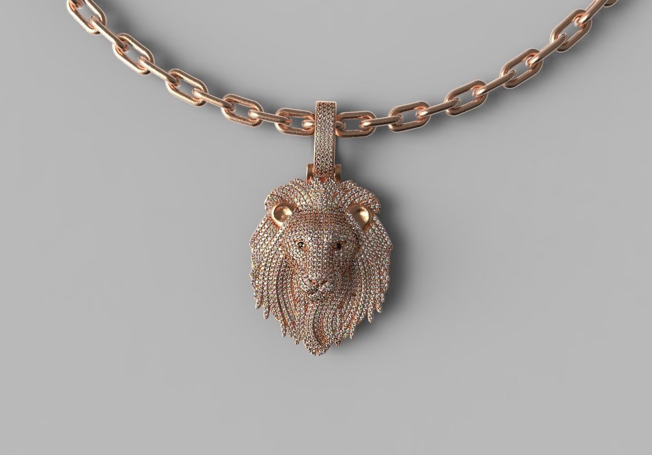 Lion  Lev  pendants  3D print model_2