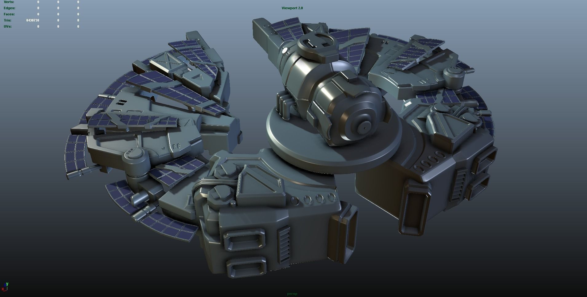 Sci-Fi Space Ship 3D model_5