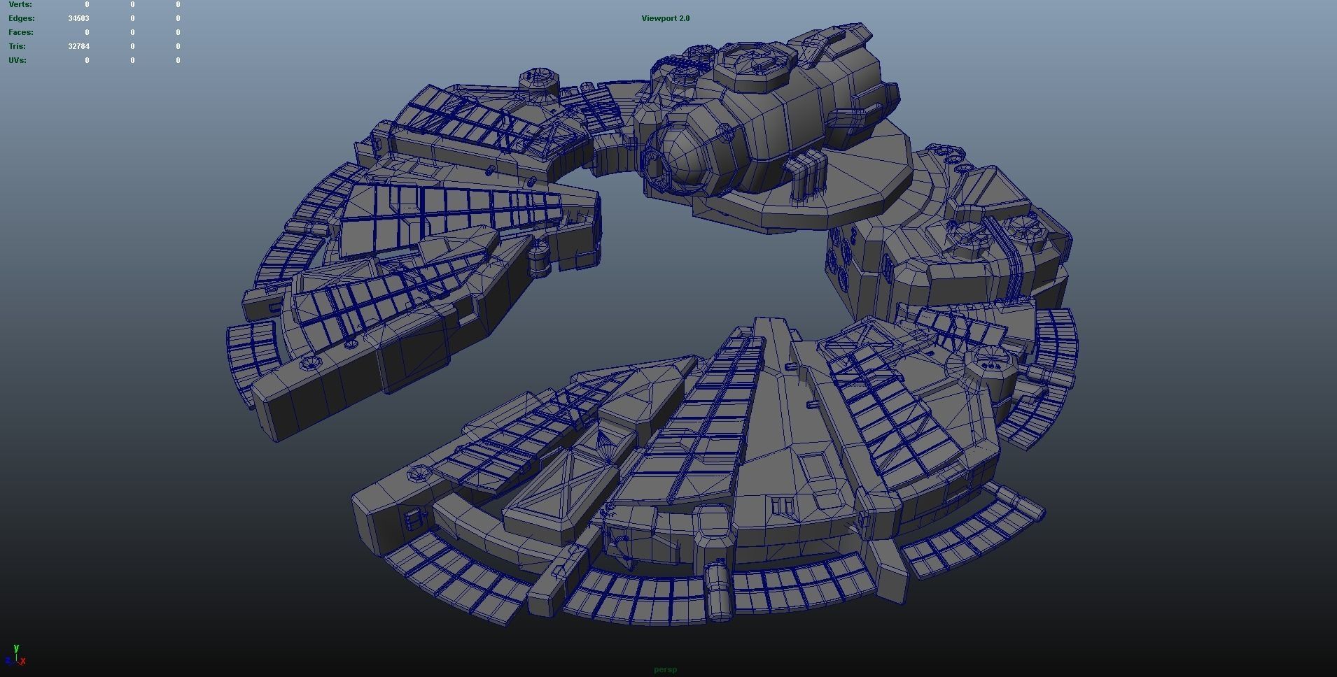Sci-Fi Space Ship 3D model_10