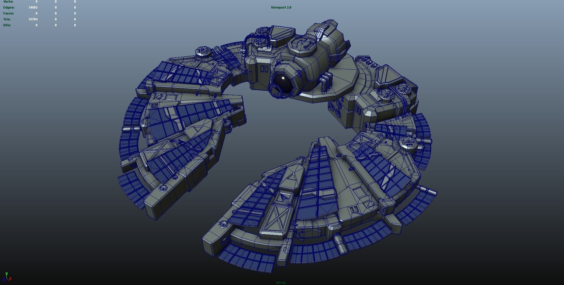 Sci-Fi Space Ship 3D model_8