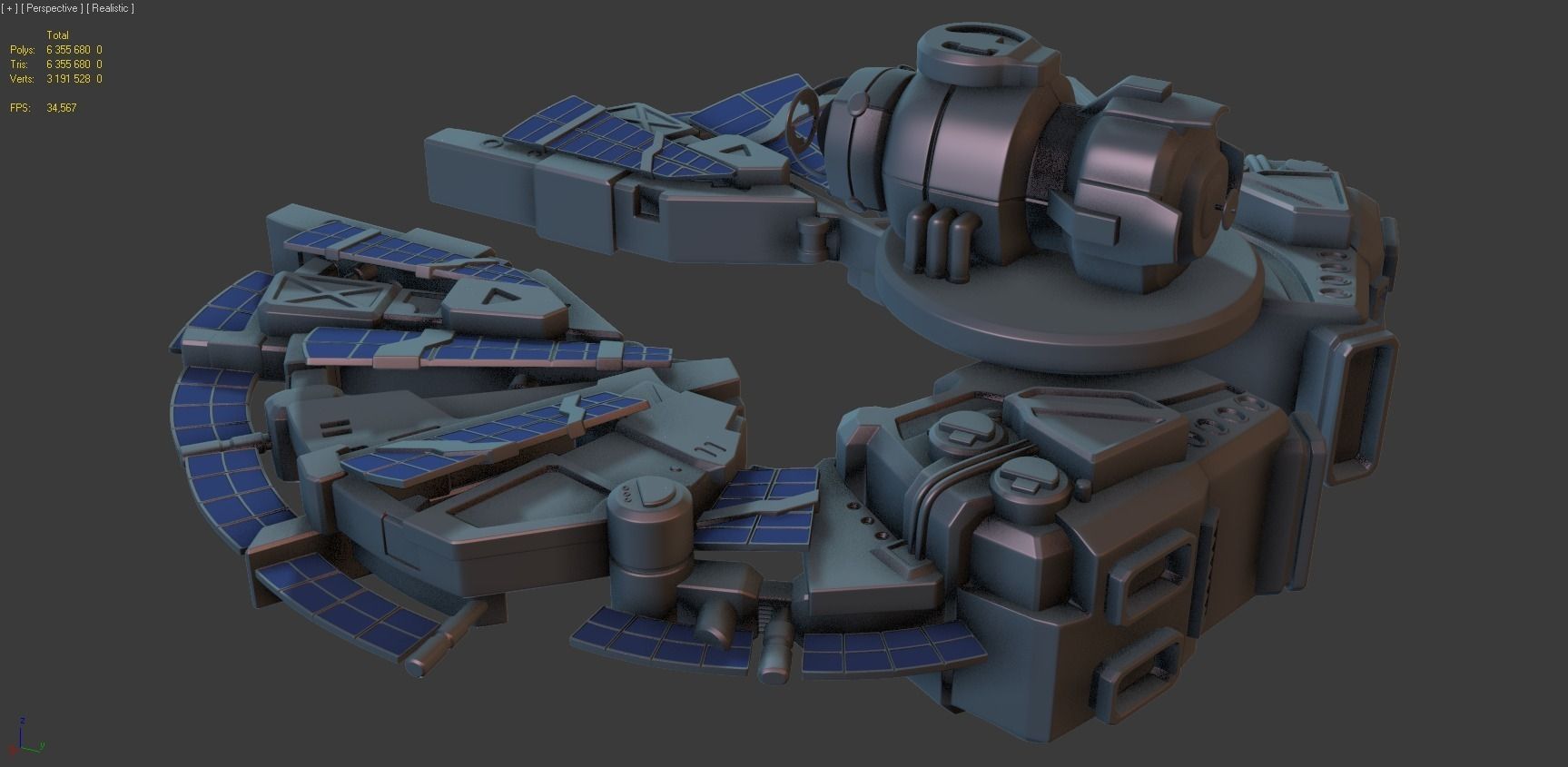 Sci-Fi Space Ship 3D model_12