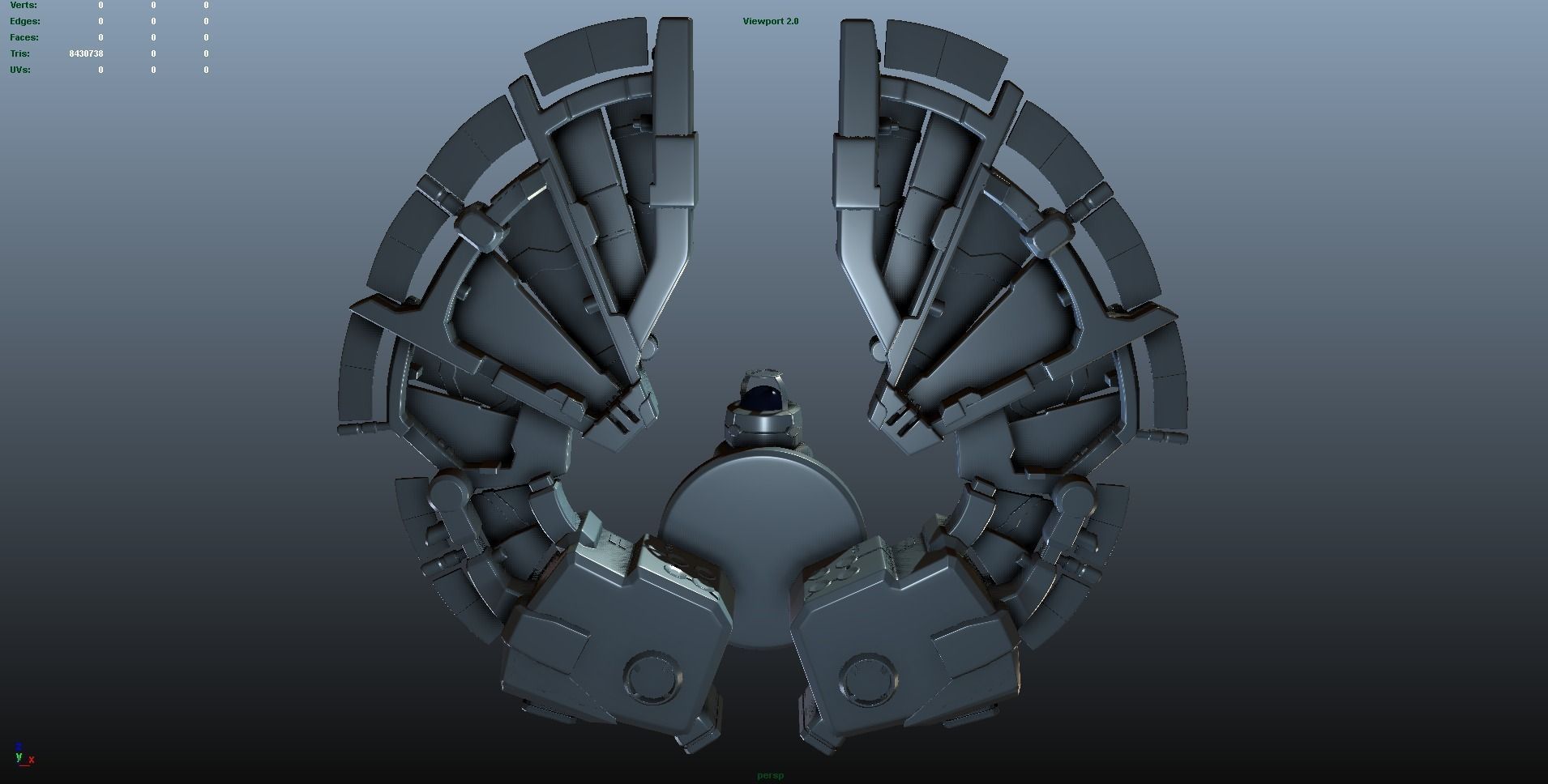 Sci-Fi Space Ship 3D model_7