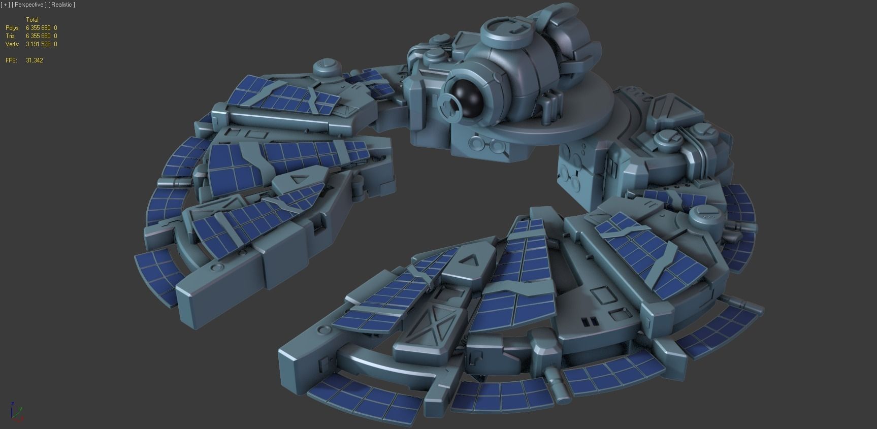 Sci-Fi Space Ship 3D model_14