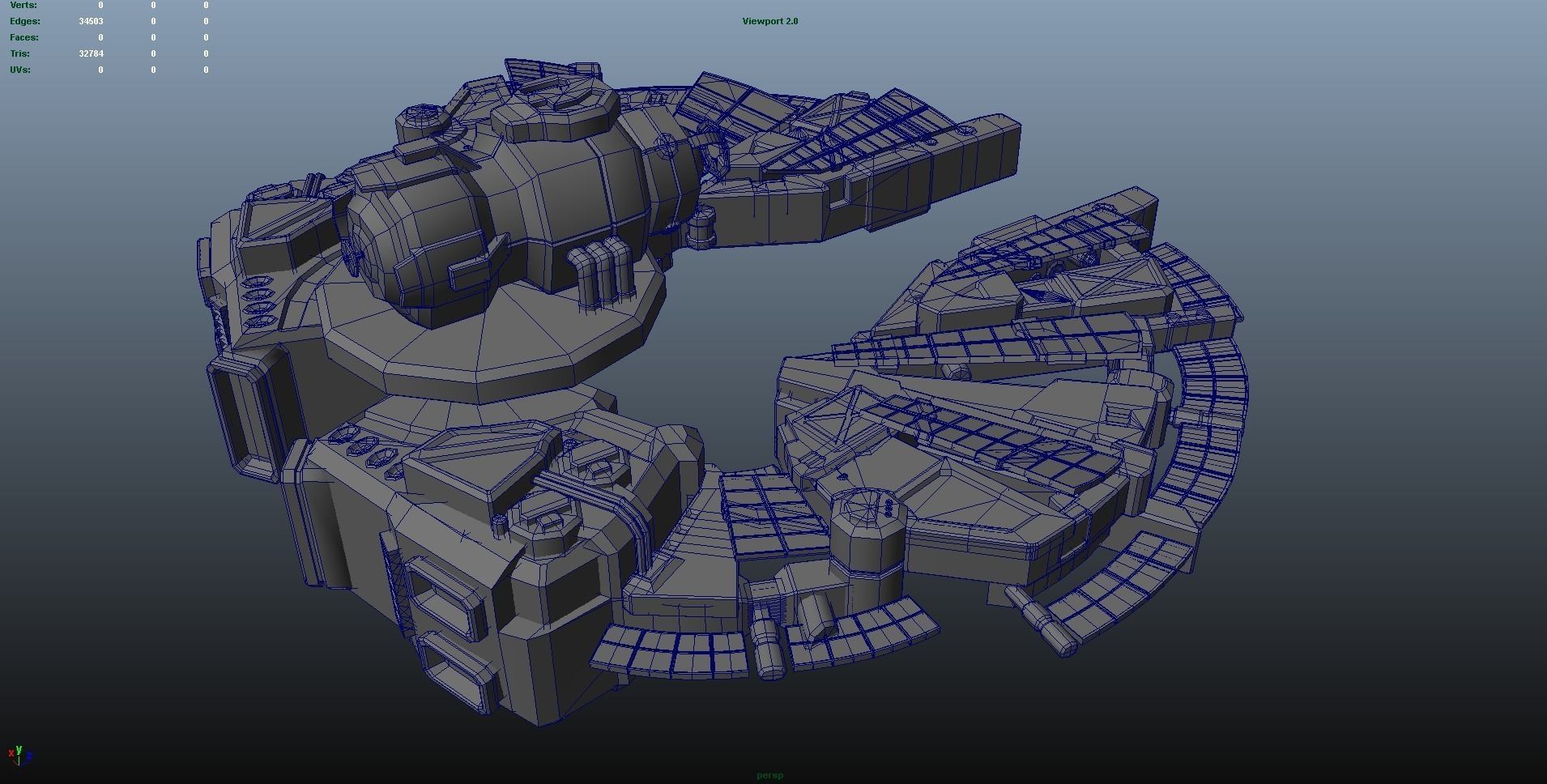 Sci-Fi Space Ship 3D model_11