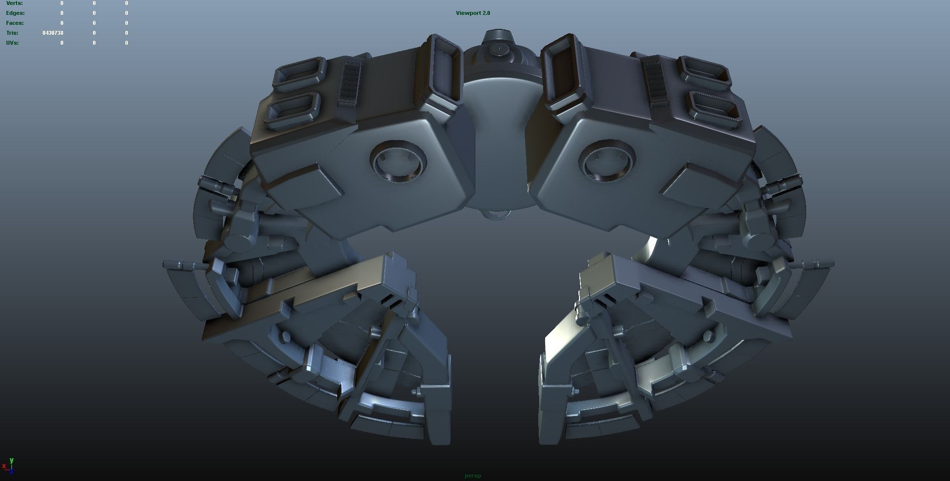 Sci-Fi Space Ship 3D model_6