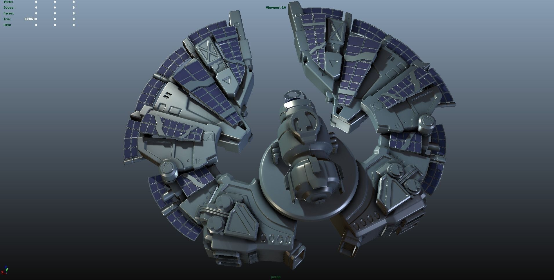 Sci-Fi Space Ship 3D model_4