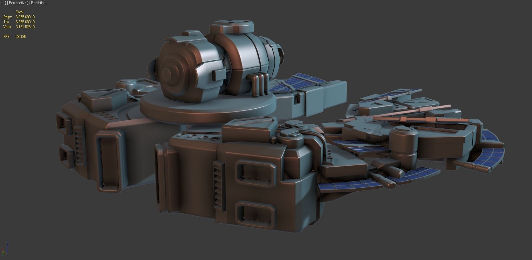 Sci-Fi Space Ship 3D model_13