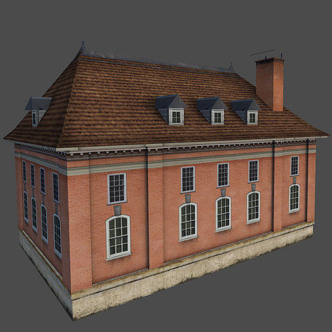 Background Houses 3D model_2