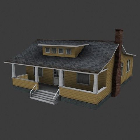 Background Houses 3D model_3