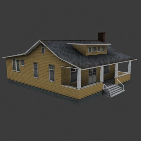 Background Houses 3D model_5