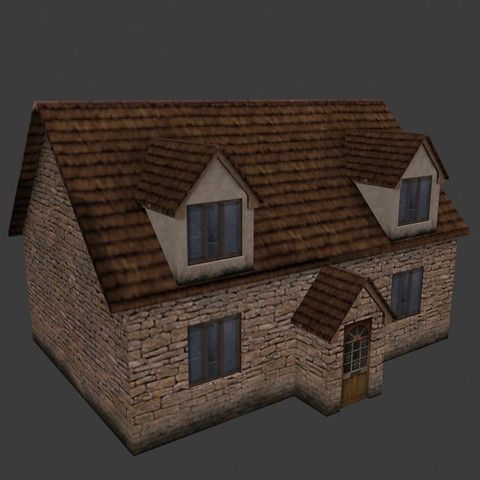 Background Houses 3D model_7
