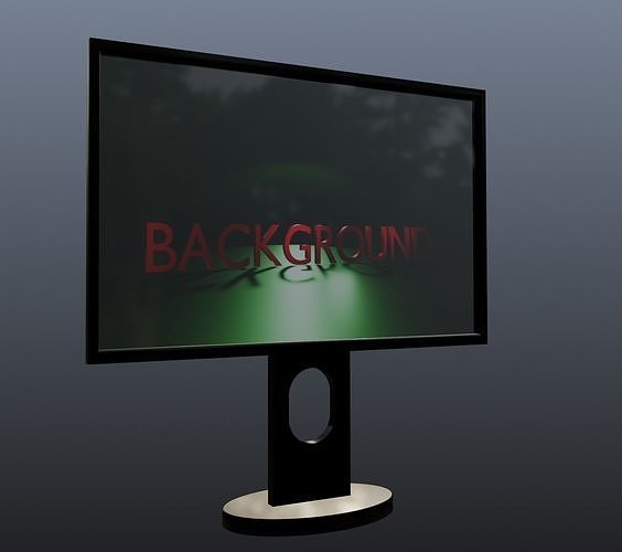 computer monitor Low-poly 3D model