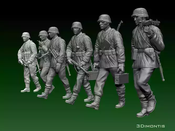 German soldiers 3D print model