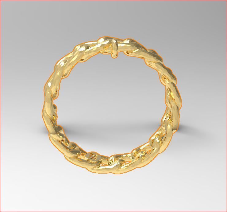Chain - Ring 3D print model_6