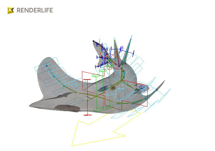 Angel Shark with animation 3D model_2