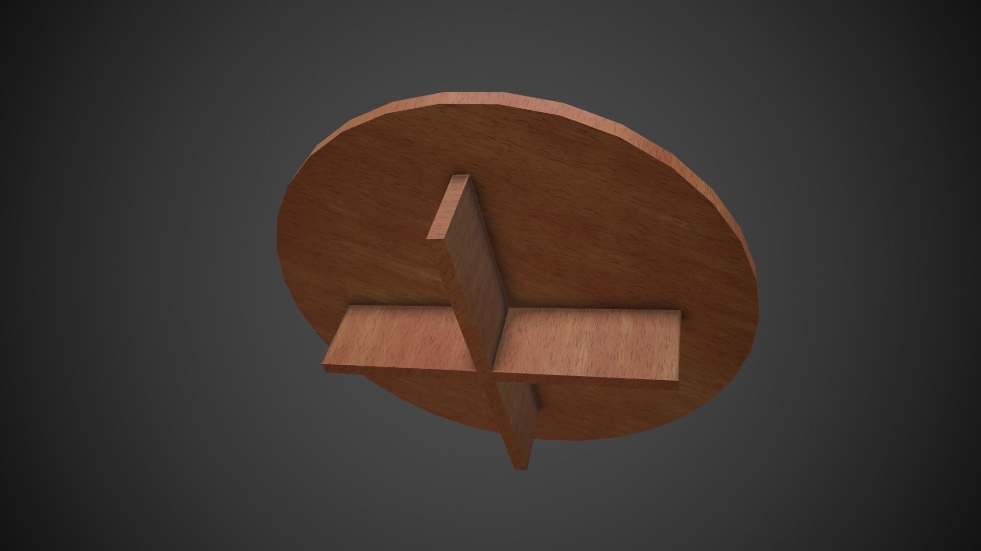 Rolling Pin and Table Low-poly 3D model_7